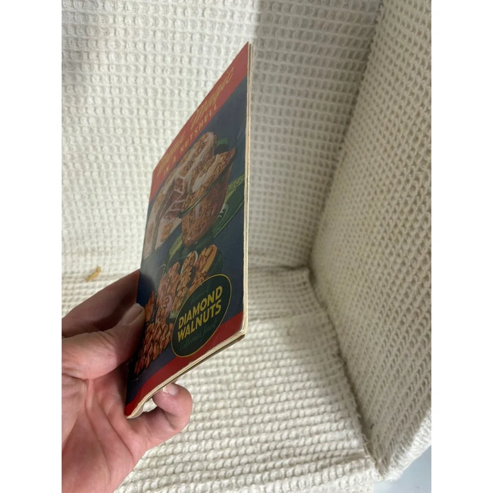 Vintage 1940s Diamond Walnuts Menu Magic In A Nutshell Cookbook OS Multicolor